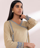 Embroidered Dobby Flared Shirt