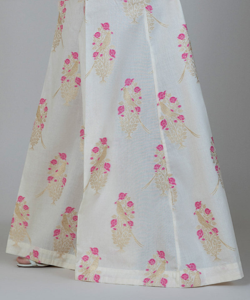 Embroidered Jacquard Sharara