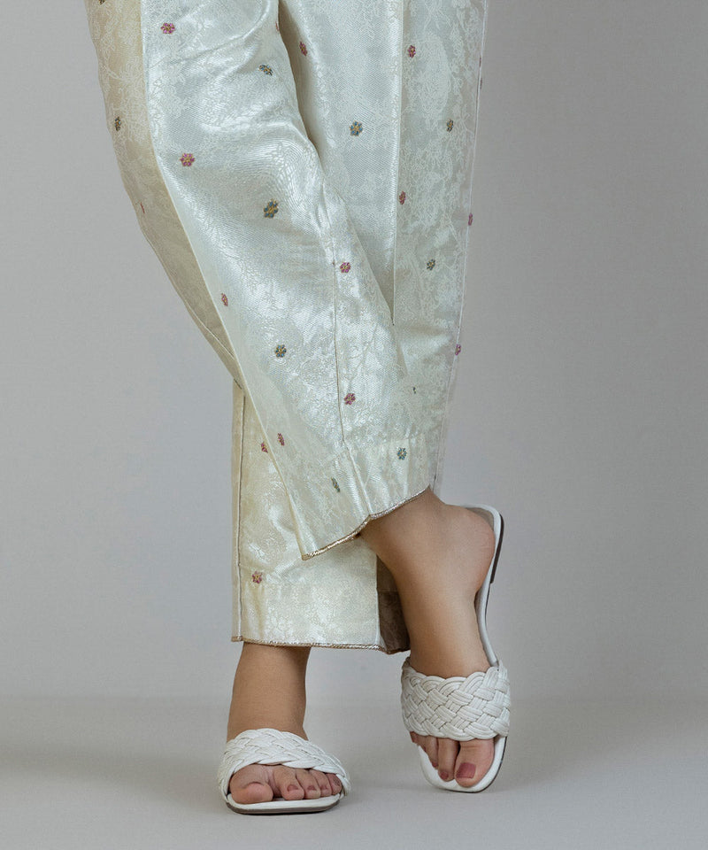 Embroidered Jacquard Pants
