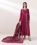 3 Piece - Embroidered Raw Silk Suit