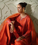 3 Piece - Embroidered Raw Silk Suit