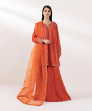 3 Piece - Embroidered Raw Silk Suit