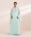 2 Piece - Embroidered Chiffon Suit