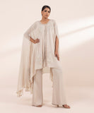 2 Piece - Embroidered Chiffon Suit