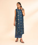 2 Piece - Embroidered Cotton Net Suit