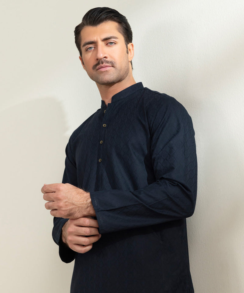 Cotton Jacquard Kurta