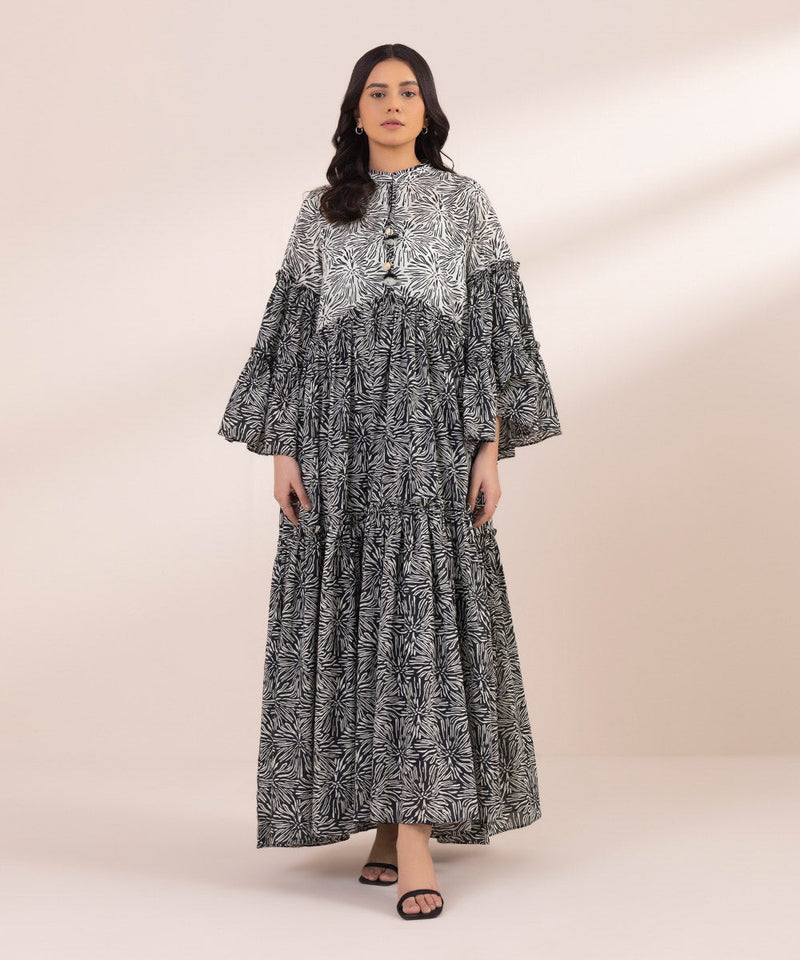 Printed Lawn Tier Dress