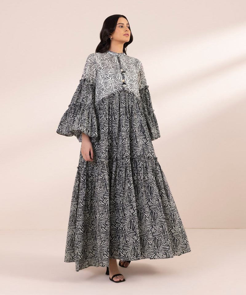 Printed Lawn Tier Dress
