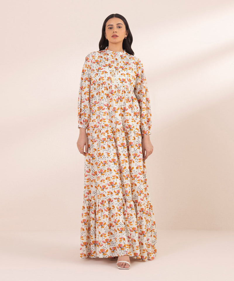 Printed Lawn Tier Dress
