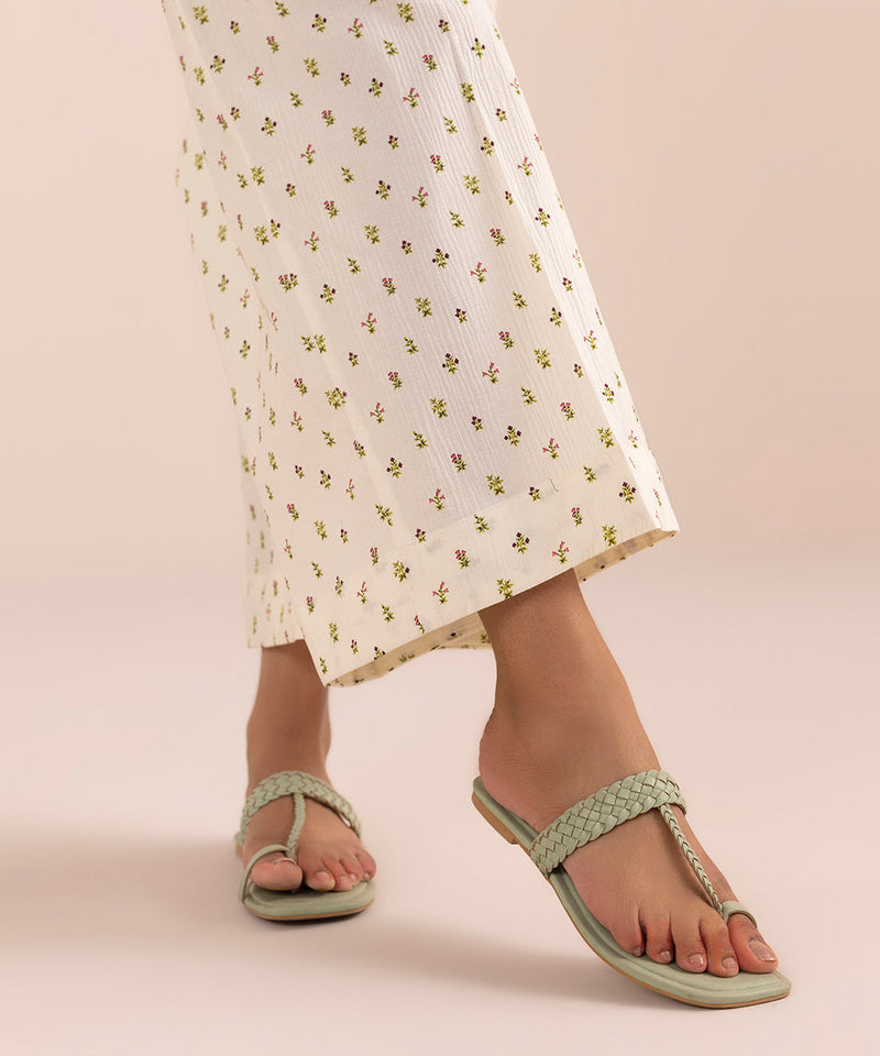 Printed Seersucker Culottes