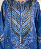 3 Piece - Printed Silk Suit