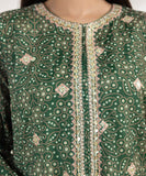 2 Piece - Embroidered Silk Suit