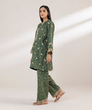 2 Piece - Embroidered Silk Suit