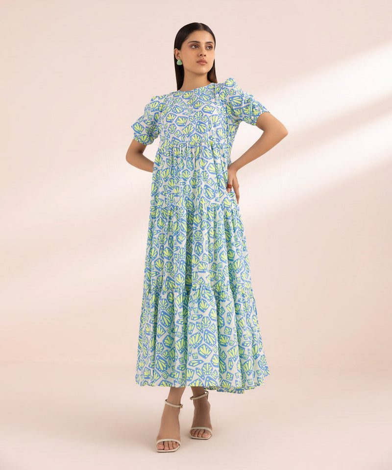 Printed Lawn Tier Dress