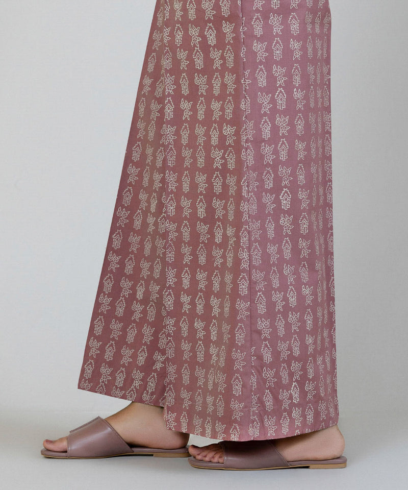 Block Printed Cambric Flared Pants