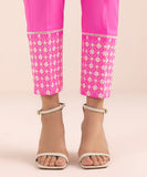 Embroidered Cambric Cigarette Pants