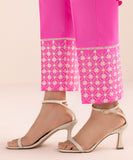 Embroidered Cambric Cigarette Pants