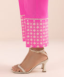 Embroidered Cambric Cigarette Pants