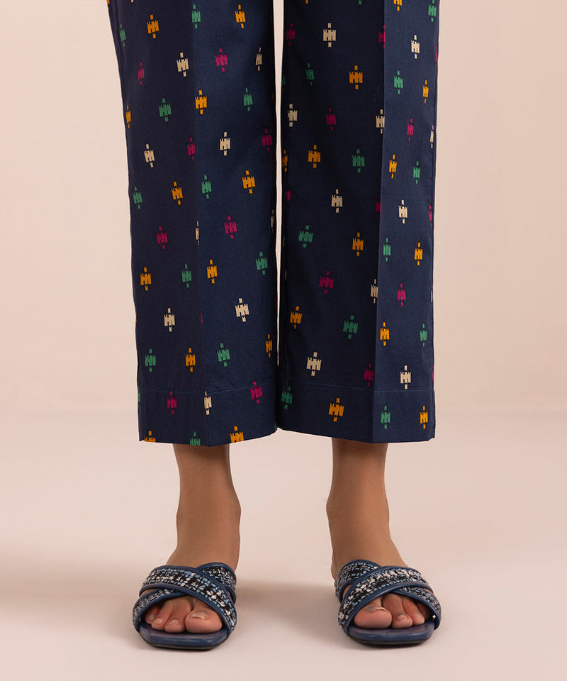 Printed Cambric Straight Pants