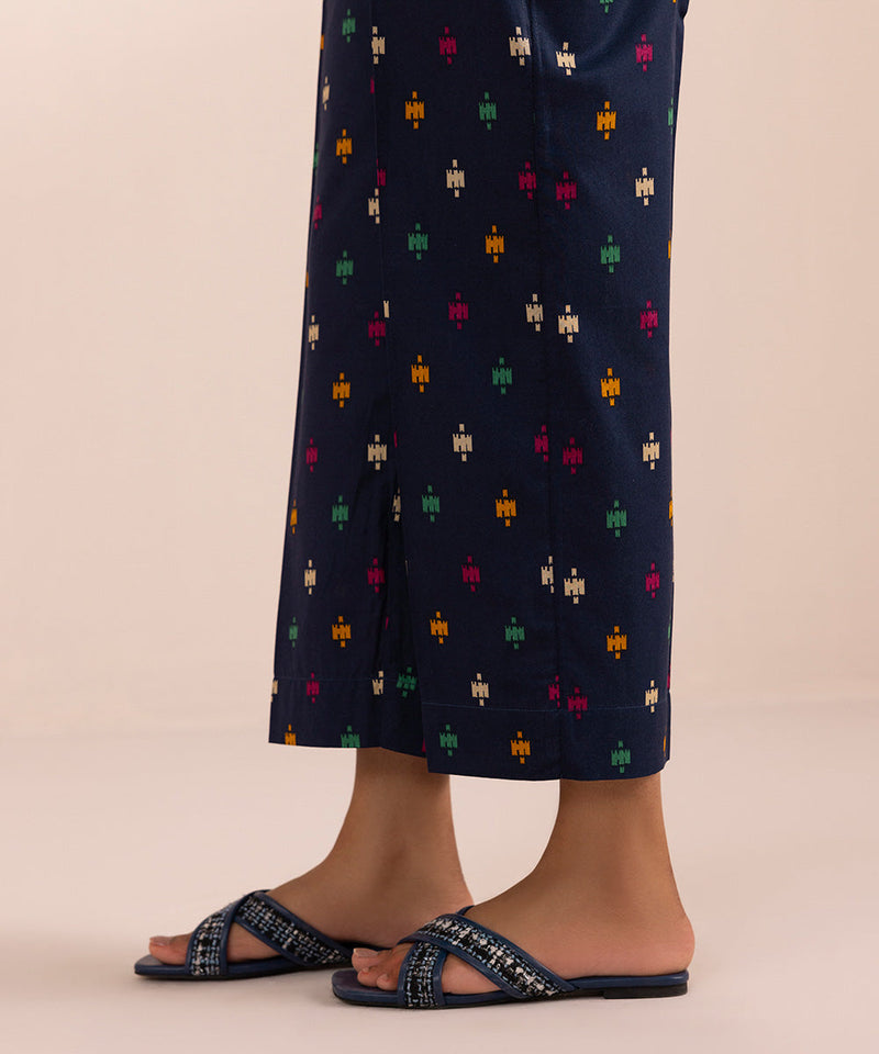 Printed Cambric Straight Pants