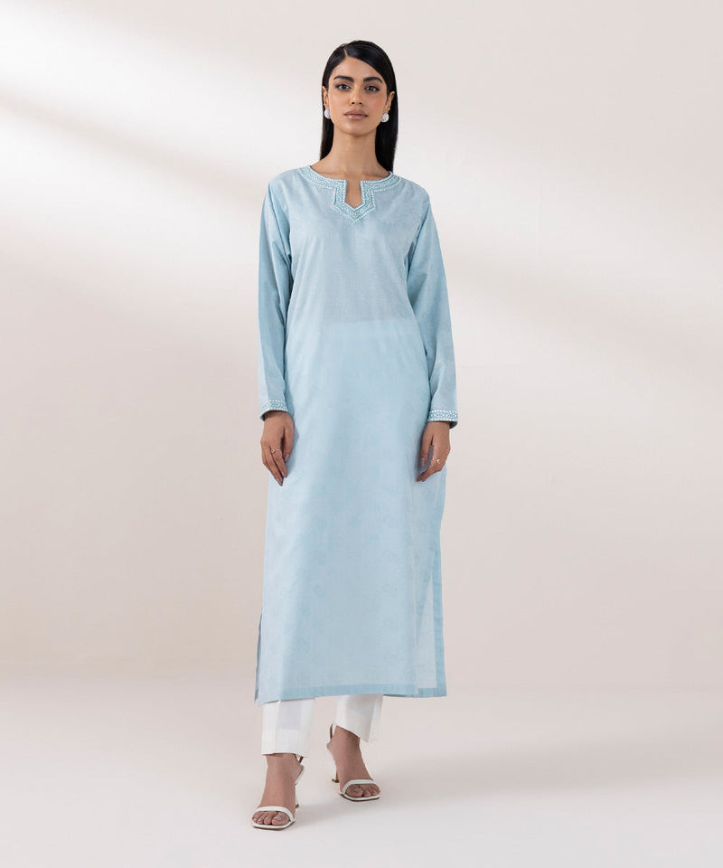 Embroidered Cotton Jacquard Shirt