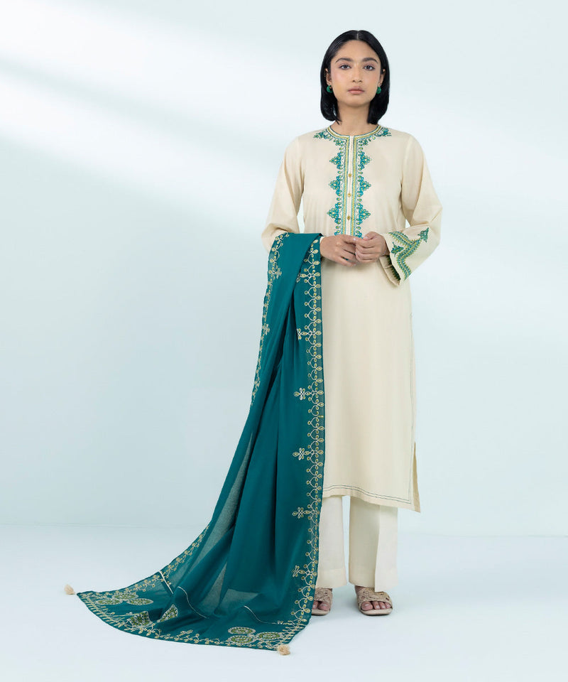 Embroidered Voile Dupatta