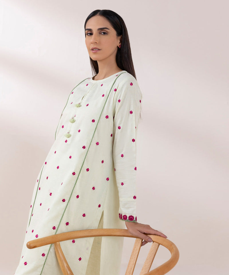 Embroidered Cotton Jacquard Shirt