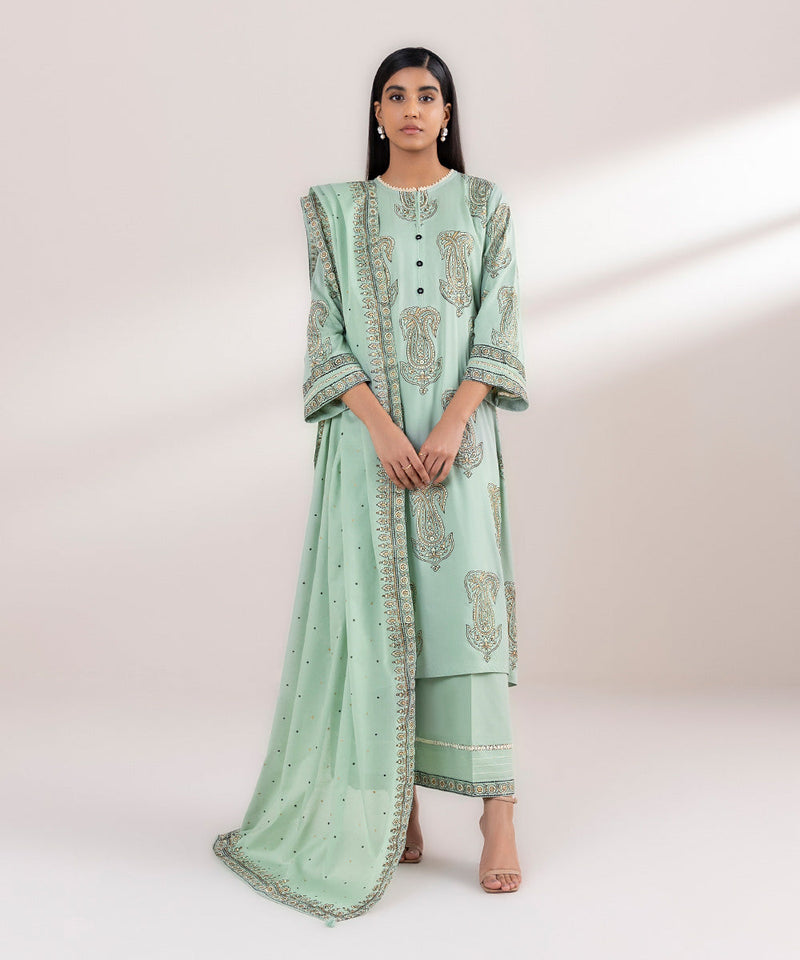 Block Printed Voile Dupatta