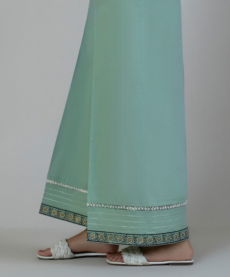 Block Printed Cambric Flared Pants