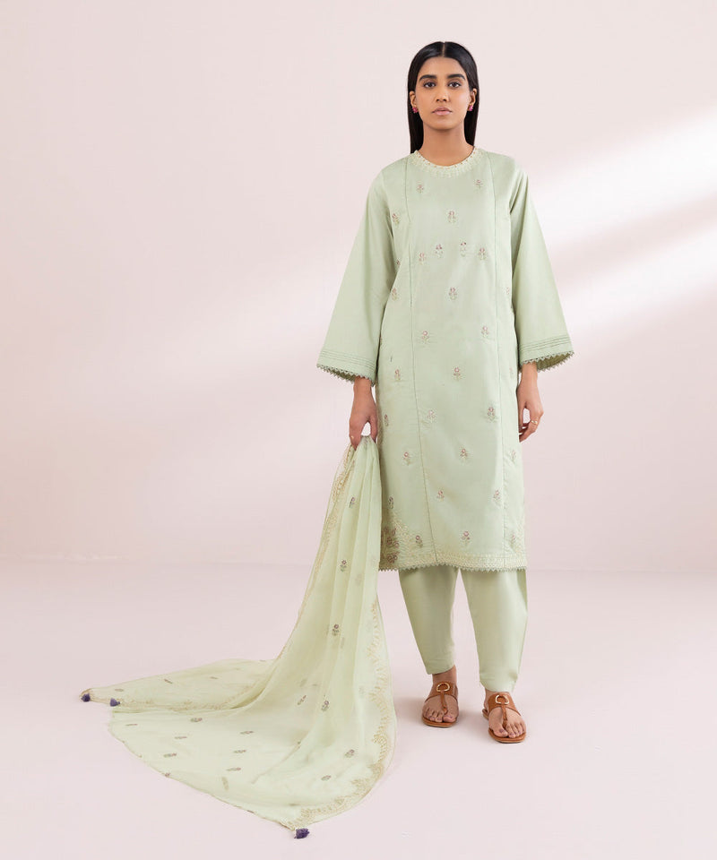 Embroidered Chiffon Dupatta