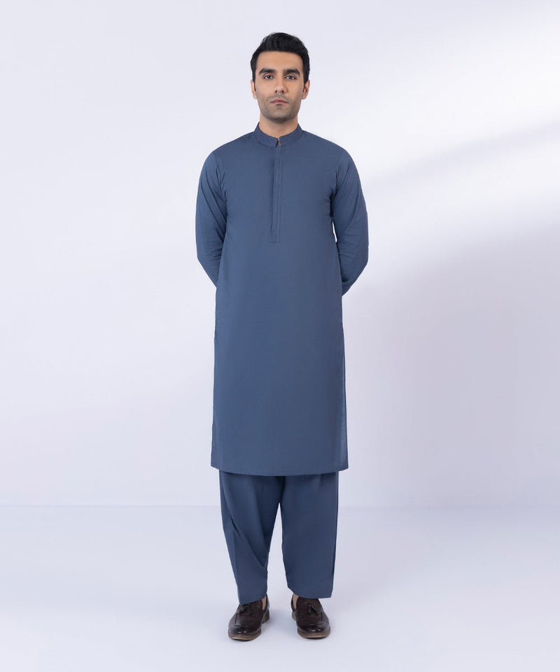 Embroidered Cotton Suit