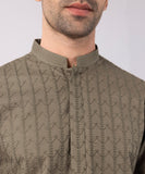 Schiffli Embroidered Cotton Suit