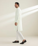 Embroidered Cotton Jacquard Kurta
