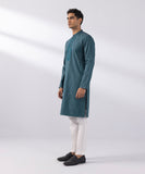 Embroidered Cotton Jacquard Kurta