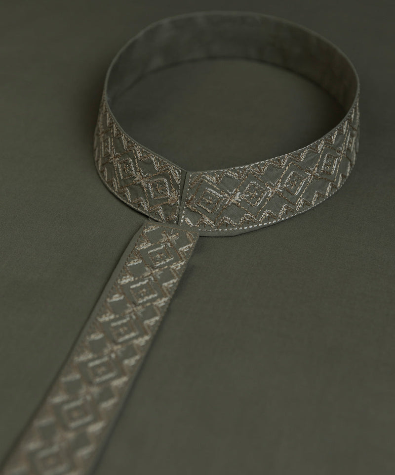 Embroidered Cotton Suit