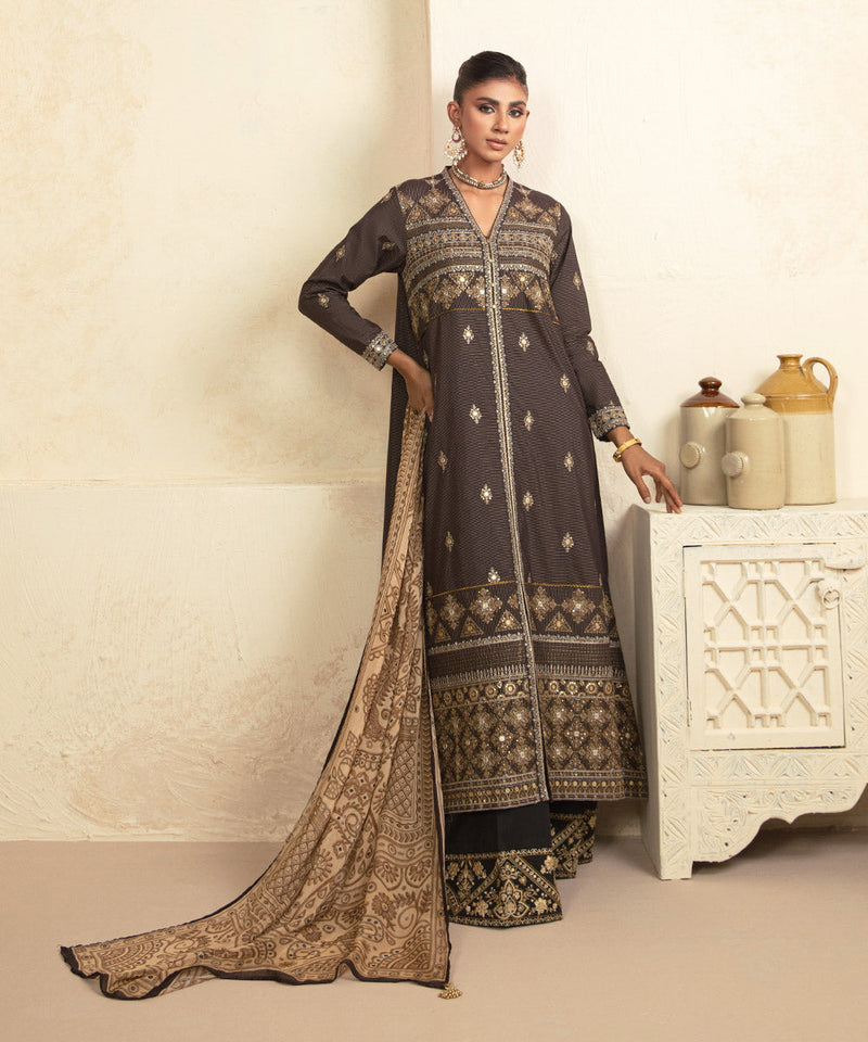 Embroidered Zari Lawn Shirt