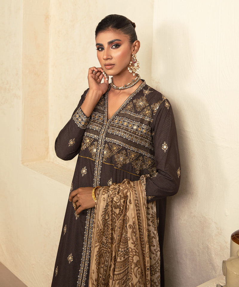 Embroidered Zari Lawn Shirt