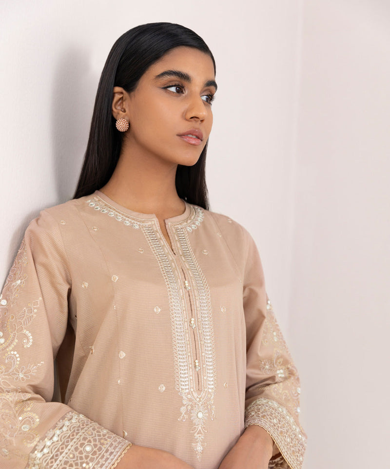 Embroidered Zari Lawn Shirt