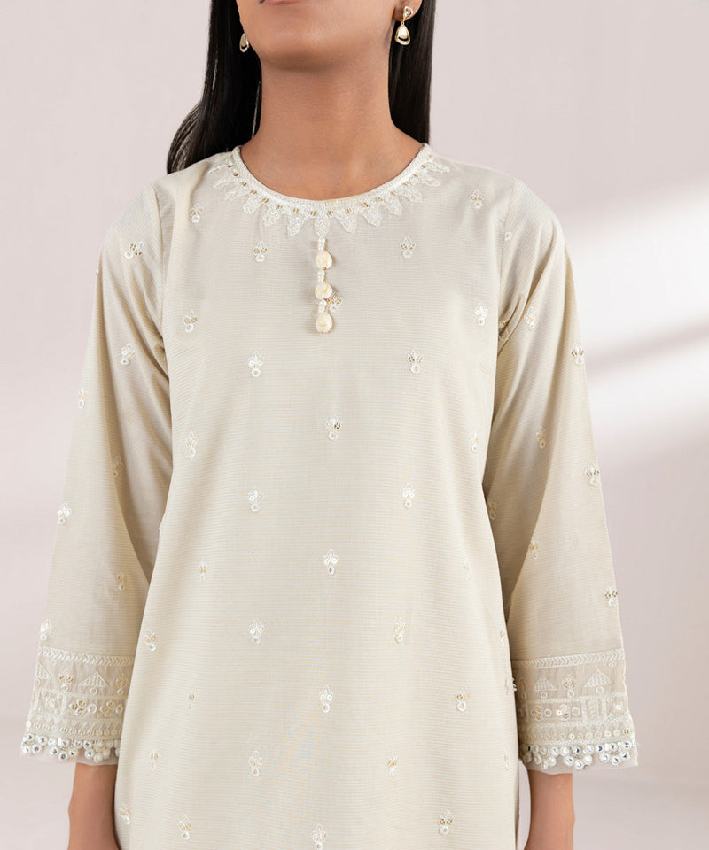 Embroidered Zari Lawn Shirt