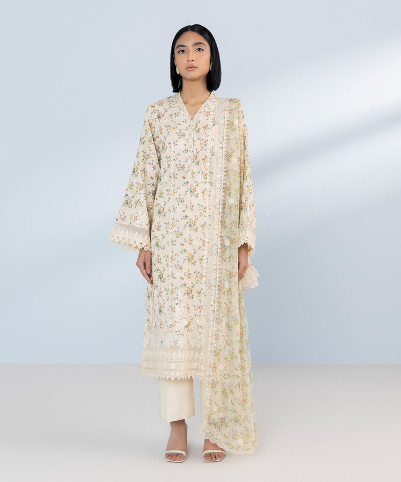 3 Piece - Embroidered Lawn Suit