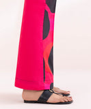 Printed Cambric Boot-cut Pants