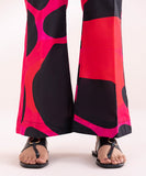 Printed Cambric Boot-cut Pants