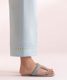 Embroidered Cambric Straight Pants