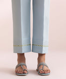 Embroidered Cambric Straight Pants