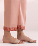 Embroidered Cambric Straight Pants