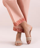 Embroidered Cambric Straight Pants