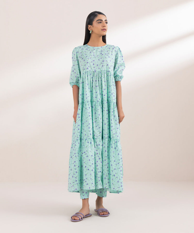 Printed Lawn Tier Dress