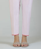 Embroidered Cambric Cigarette Pants