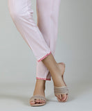 Embroidered Cambric Cigarette Pants