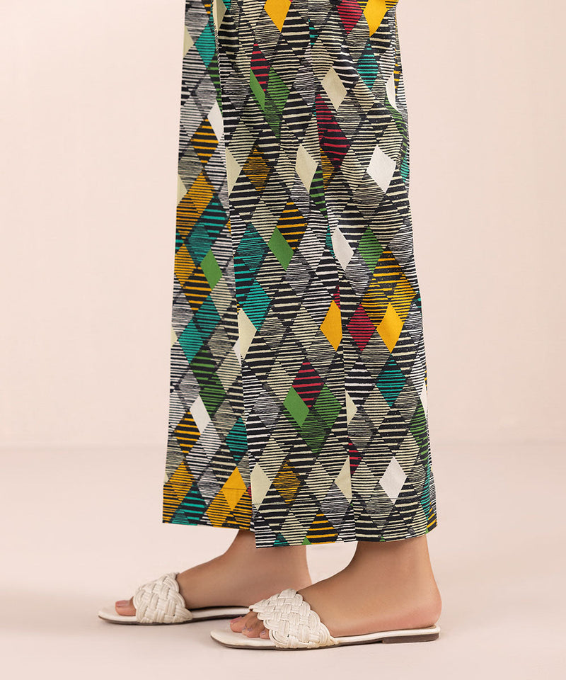 Printed Lawn Straight Pants